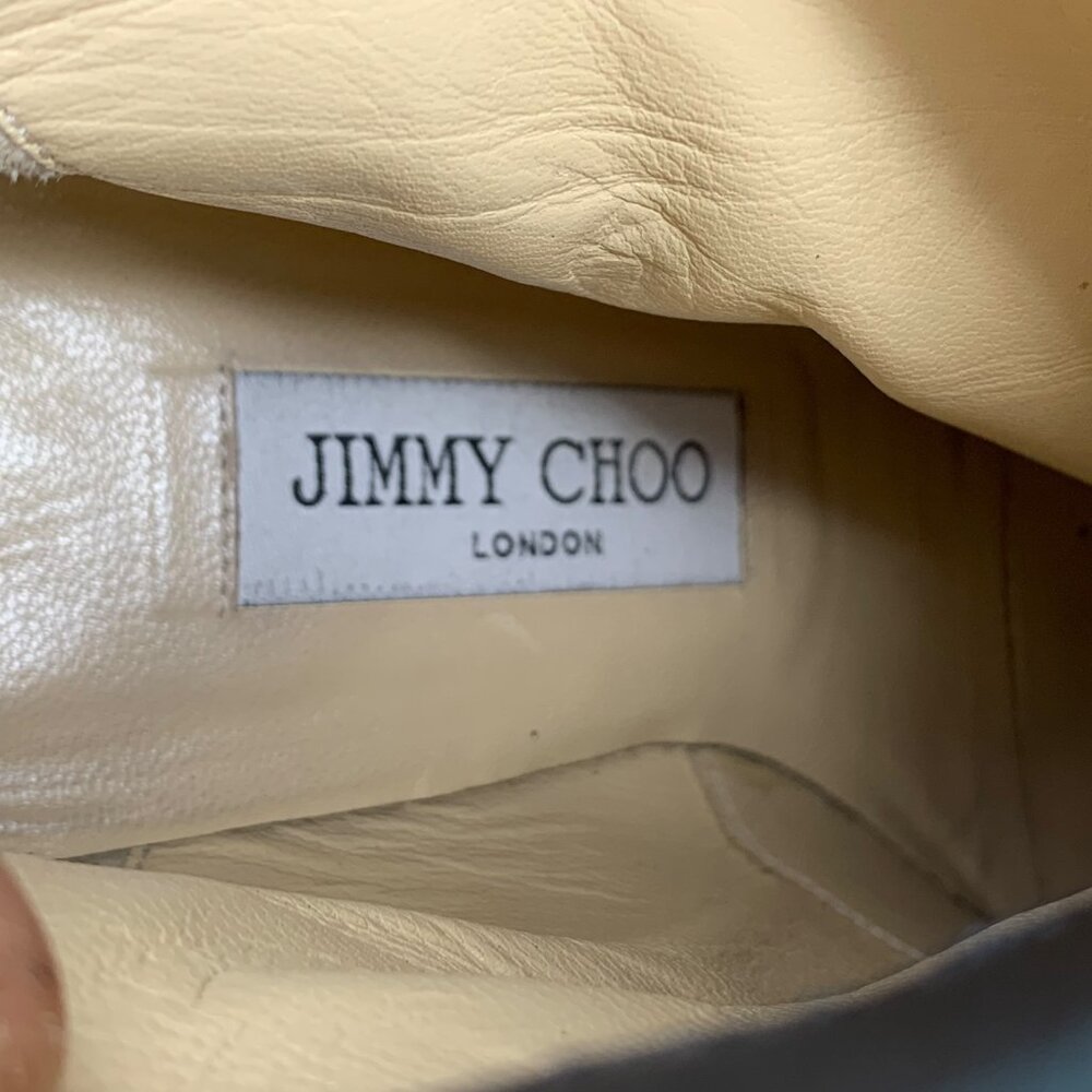 JIMMY CHOO Duke Snakeskin Rear Zip Booties Size - Picture 3 of 11